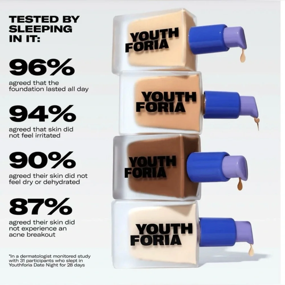 Youthforia Date Night Skin Tint Serum Foundation 360 Medium Neutral New In Box